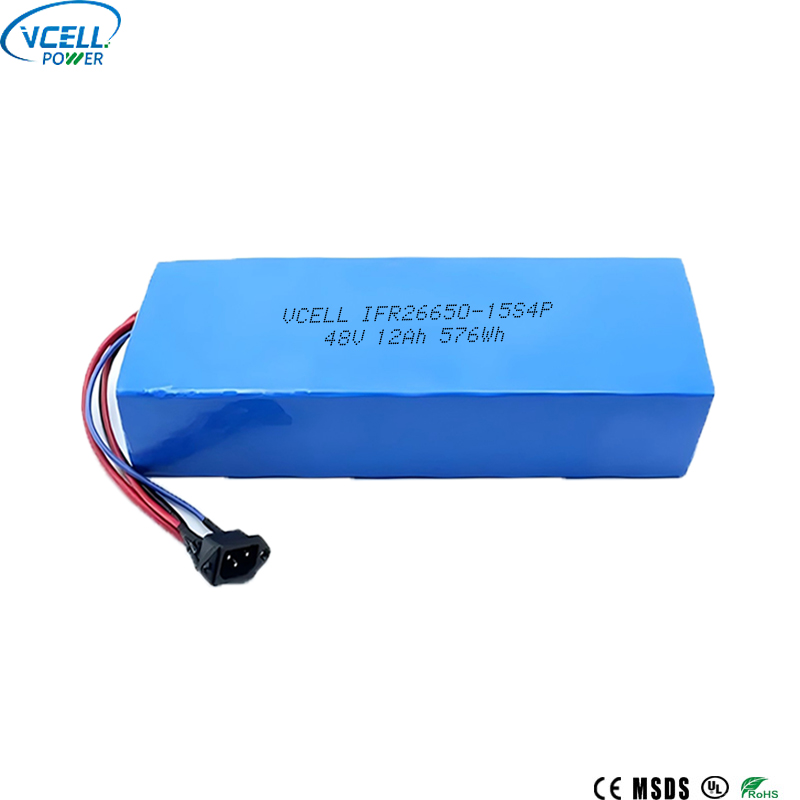 Bộ pin LiFePO4 48V 12Ah 26650 Ebike